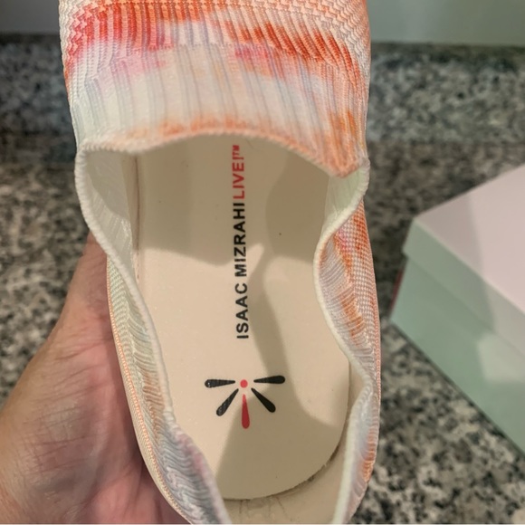 Isaac Mizrahi Live! Fly Knit Tie Dye Trainer Sneakers - Picture 3 of 13